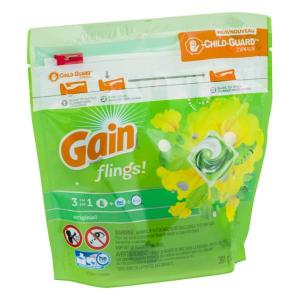 P & G Gain Detergent Liquid Pods Fling 13oz (PACK OF 6)