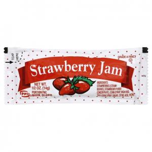 Jam Strawberry - Foil Pouch - 200 Count .5 Ounce