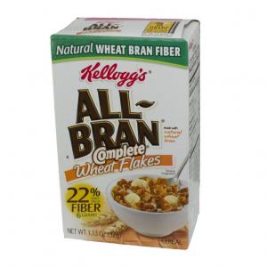 Kellogg's All Bran Complete Wheat Flakes Single Serve Packs 1.13oz (PACK OF 70)