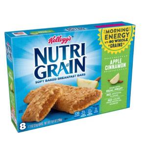Kelloggs Nutri-Grain Apple Cinnamon Filled Cereal Bar, 10.4 Ounce -- 12 per case.