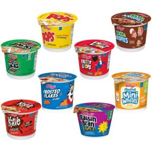 Kellogg's, Breakfast Cereal in a Cup, Assortment Pack, Bulk Size (Pack of 60 Cups)