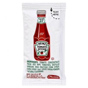 Heinz Ketchup Single Serve Packets (9g Packets, Pack of 200)