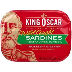 King Oscar Sardines In Extra Virgin Olive Oil (3.75 Oz. Cans, Pack Of 12)