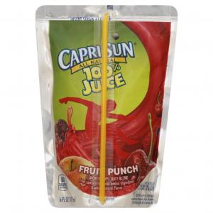 Capri Sun 100% Fruit Punch Juice Pouch (6 Oz. Pouches, 4 Boxes, 10 Per Case)