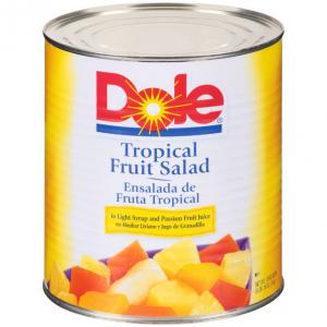 Dole Tropical Fruit Salad in Light Syrup 100 oz, Pack of 6