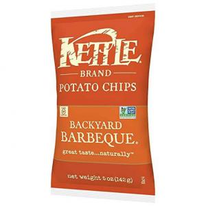 Kettle Brand Potato Chips, Backyard Barbeque, 5 Ounce Bags (Pack of 8)