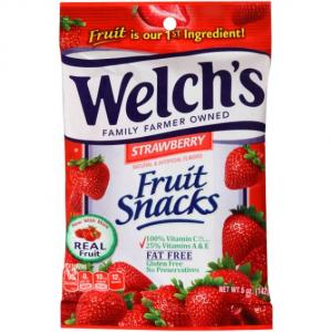 Welchs Strawberry Fruit Snacks, 12 x 5 oz Case