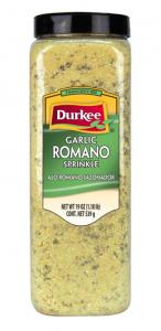 Durkee Garlic Romano Sprinkle - 19 oz. container, 6 per case
