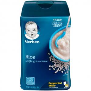 Gerber Organic First Food Single Grain Rice Cereal (8 Oz 3 Count Pack Of 2)