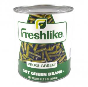 Freshlike Veggie Green Cut Beans - no. 10 can, 6 cans per case