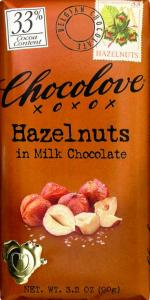 Chocolove Hazelnuts in Milk Chocolate Bar, 3.2 Ounce (Pack of 12)