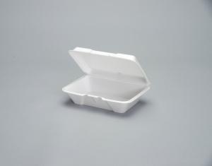 Genpak 9x6.5 inch Large Deep All Purpose Foam Hinged Container White Vented - 200 per case.