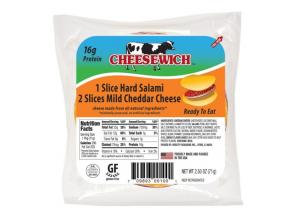 Cheesewich Salami & Mild Cheddar Cheese (2.5 OZ, 64 Per Case)