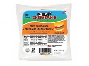 Cheesewich Cheddar And Salami Sandwich, Ready-To-Eat (2.5 OZ, 96 Per Case)