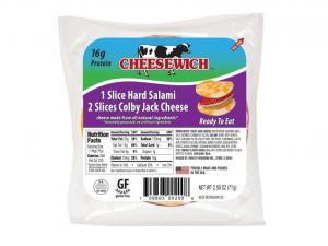 Cheesewich Colby Jack And Salami Sandwiched, Ready To Eat (2.5 OZ, 96 Per Case)