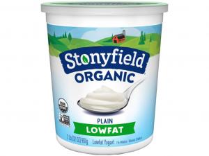 Stonyfield Farm Plain Low Fat Yogurt Case 32oz (PACK OF 6)