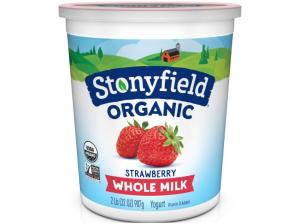Stonyfield Farm Organic Smooth & Creamy Lowfat Strawberry Yogurt (32 Oz,6 Pack)