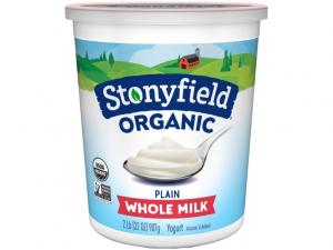 Stonyfield Farm Organic Plain Cream Top Yogurt, Whole Milk (32 Oz, Pack Of 6)