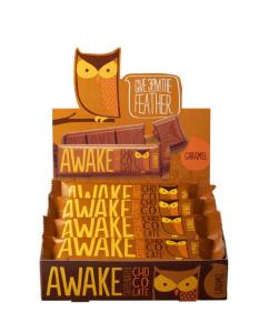 Awake Caramel Chocolate Bars, (1.55 Oz, 12 Per Pack, 6 Packs Per Case)