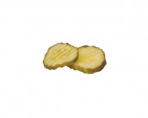 Bay Valley Foods 3/16 Crinkle Cut Hamburger Slice Dill Pickle, 1 Gallon -- 4 per case.