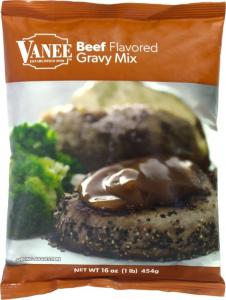 Vanee Foods Beef Flavored Gravy Mix, 16 Ounce -- 8 per case.