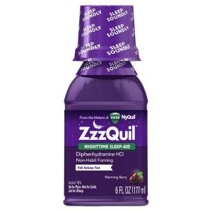 Vicks Zzzquil Night Time Sleep Aid Liquid, 6 Fluid Ounce (4-3 Pack)