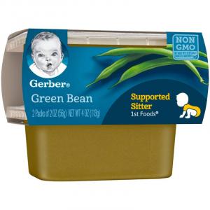Gerber Purees 1st Foods Green Bean, 2 Pack - 2 oz Tubs, 8Count