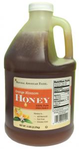 Natural American Foods Orange Blossom Honey, 5 Pound -- 6 per case.
