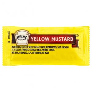Heinz Yellow Mustard (0.2oz Packets, Pack of 1000)