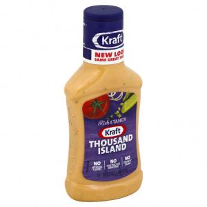 Kraft Thousand Island Dressing, 8 Fluid Ounce -- 9 per case.