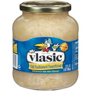 Vlassic Old Fashioned Sauerkraut Jar, 12 x 32 fl oz Case