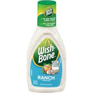 Wish Bone Ranch Salad Dressing, 8 Fluid Ounce -- 12 per case.