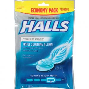 12 PACKS : Halls Mountain Menthol, Sugar Free