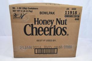 Cheerios Honey Nut Cereal, 1-Ounce Bowls (Pack of 96)