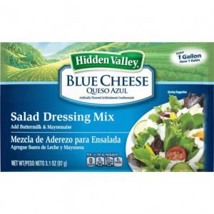 Hidden Valley Blue Cheese Dressing Dry Mix, (3.1 Ounce) 18 Pkets