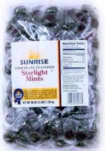 Sunrise Chocolate Flavored Starlight Mints, Bulk Size Case (3 Lb, 8 Per Case)