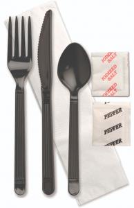 Forum Meal Kit Hw F-K-Ts-N S&P Blk Pp 13x13 Napkin, 250 Each (1 Pack)