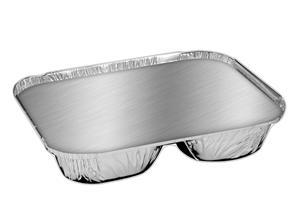 Handi-Foil Oblong Pan 3 Compartment Tray With Lid, 250 Ct (1 Pk)
