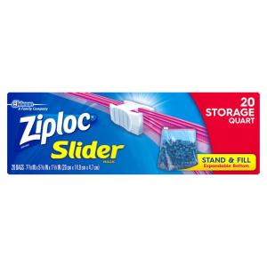 Ziploc Bag Storage Slide Quart, 20-Count (Pack of 12)
