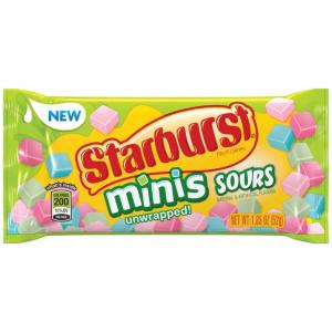 Starburst Minis Sours Singles, 1.85 Ounce (12-24 Pack)