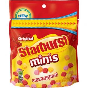 Starburst Original Minis Fruit Chews Candy Bulk Lot (8 Ounce, 8 Bags)