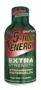 5 Hour Energy Drink Shot, Extra Strength Strawberry Watermelon,