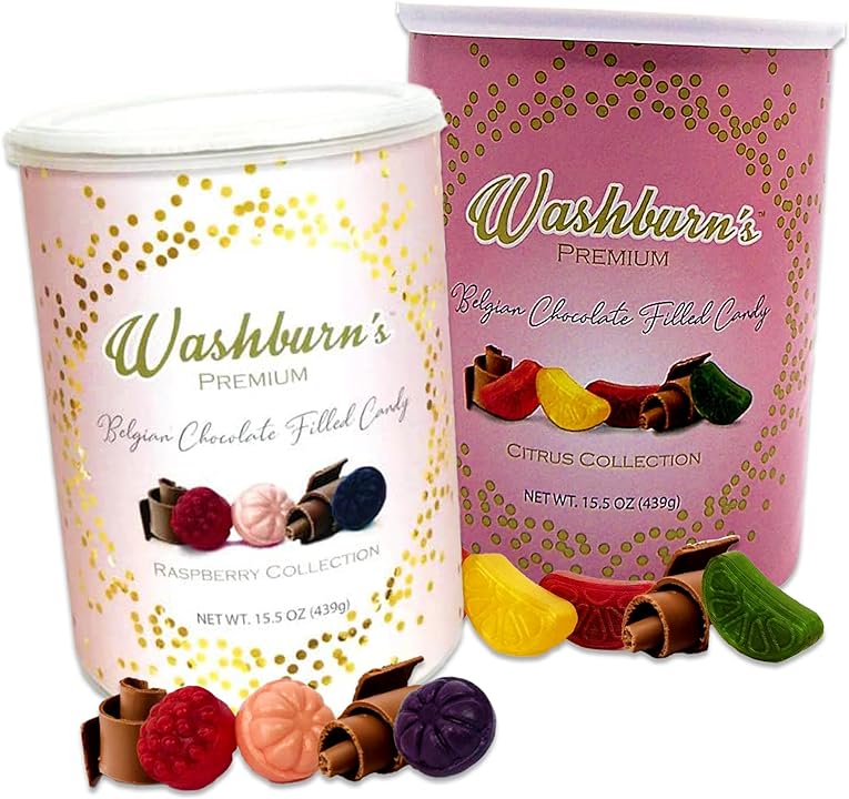 Washburn Premium 15.5oz Canisters Citrus and Raspberry Variety Pack of 2