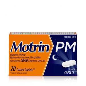 Motrin Pm Caplets Two, 20 Count (4-6 Pack)