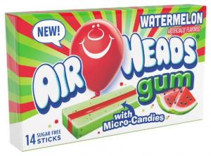 AirHeads Candy Sugar-Free Chewing Gum with Xylitol, Watermelon, 14 Stick Pack (Bulk Pack of 12)