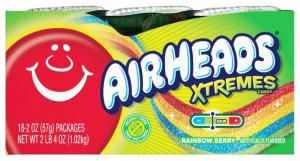 Airheads Xtremes Belts Tray Rainbow Berry, 2 Ounce (12-18 Pack)