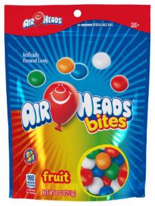 AirHeads Bites, Stand Up Bag, Fruit, Party, 9 Oz (Bulk 12 Pack)