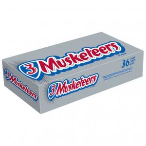3 Musketeers Chocolate Candy Bar, 1.92oz, 36 ount