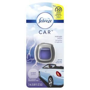 Febreze Air Freshener Car Midnight Storm, .06 Fluid Ounce (8 Pk)
