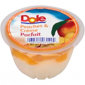 Dole Peach & Creme Yogurt Fruit Parfait (4.3 Oz. Plastic Cups, 36 Per Case)